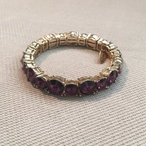 Tasha round cut purple stone bracelet